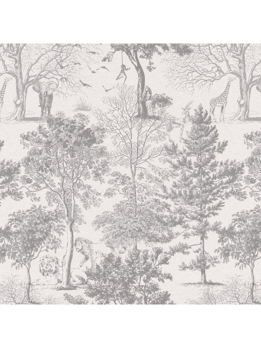 Vintage Beige Forest Tree Peel and Stick Wallpaper - Removable Self-Adhesive